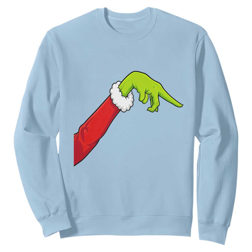 Funny Green Hand Basketball Pointing Meme Sweatshirt Christmas Holiday Gift