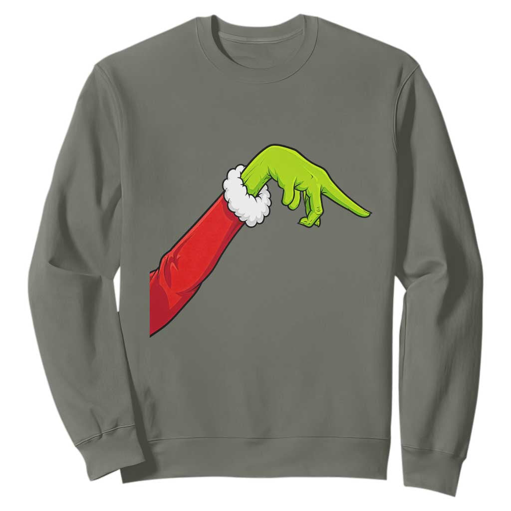 Funny Green Hand Basketball Pointing Meme Sweatshirt Christmas Holiday Gift