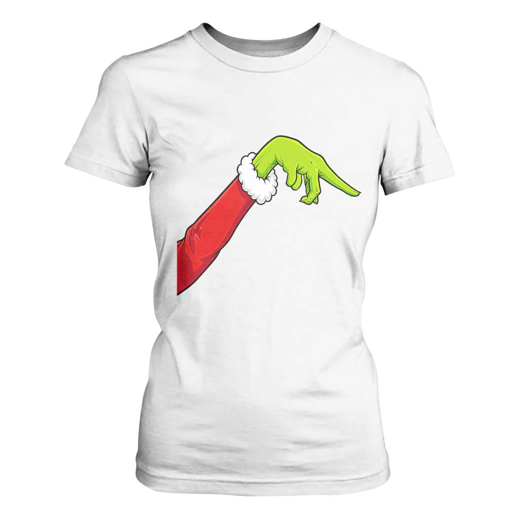 Funny Green Hand Basketball Pointing Meme T Shirt For Women Christmas Holiday Gift TS12 White Print Your Wear