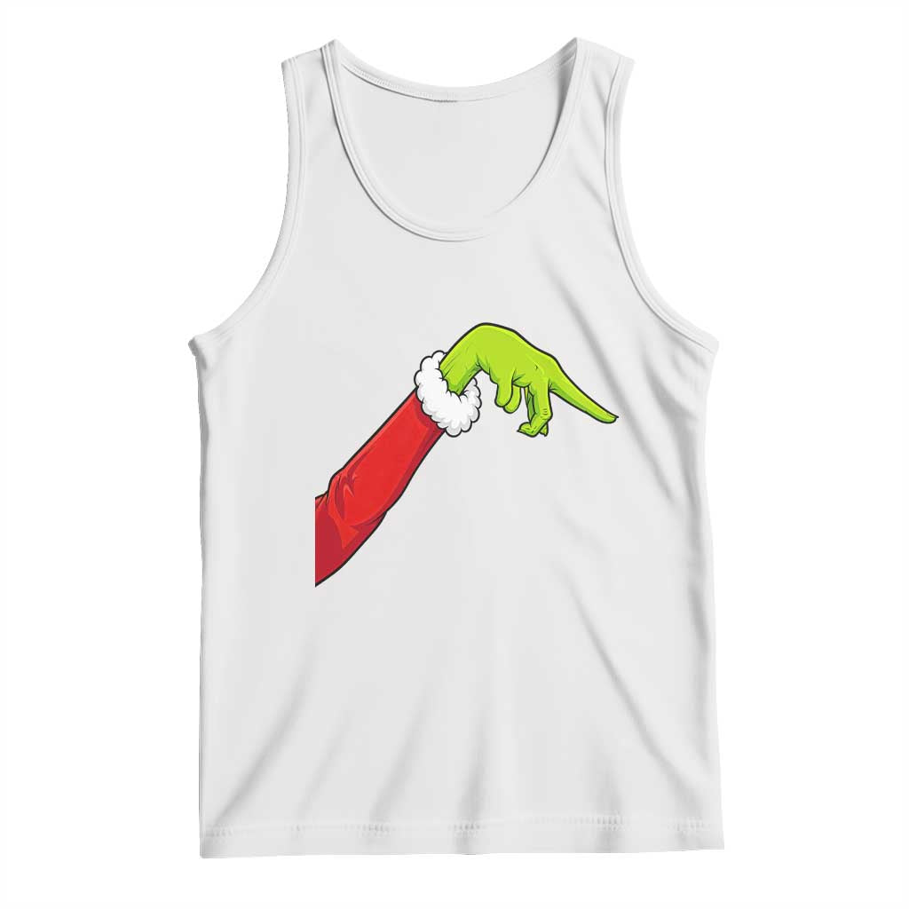 Funny Green Hand Basketball Pointing Meme Tank Top Christmas Holiday Gift TS12 White Print Your Wear