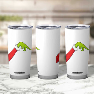 Funny Green Hand Basketball Pointing Meme Tumbler Cup Christmas Holiday Gift
