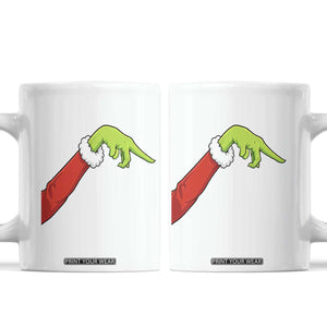 Funny Green Hand Basketball Pointing Meme Coffee Mug Christmas Holiday Gift