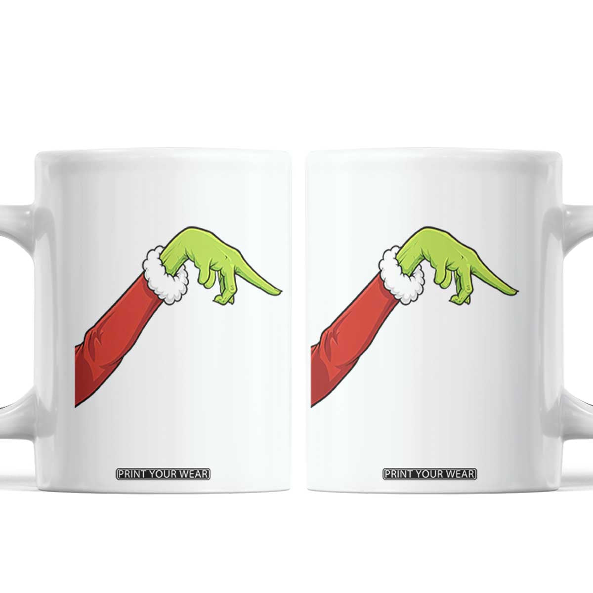 Funny Green Hand Basketball Pointing Meme Coffee Mug Christmas Holiday Gift TS12 White Print Your Wear
