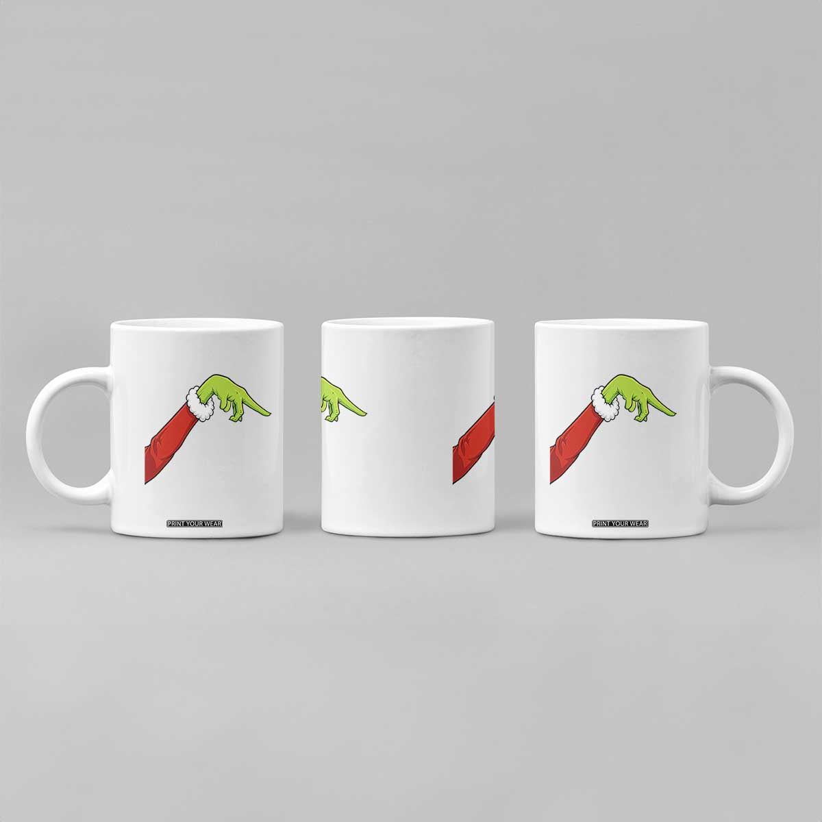 Funny Green Hand Basketball Pointing Meme Coffee Mug Christmas Holiday Gift
