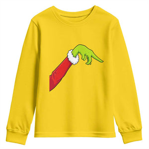 Funny Green Hand Basketball Pointing Meme Youth Sweatshirt Christmas Holiday Gift