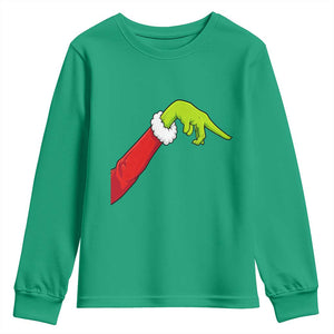 Funny Green Hand Basketball Pointing Meme Youth Sweatshirt Christmas Holiday Gift
