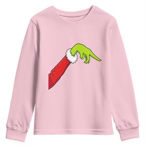 Funny Green Hand Basketball Pointing Meme Youth Sweatshirt Christmas Holiday Gift