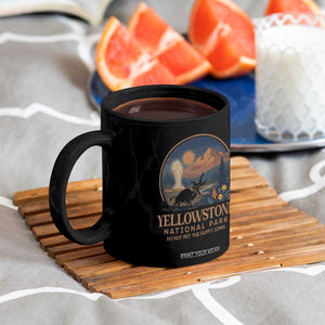 Yellowstone National Park Do Not Pet The Fluffy Cows Coffee Mug Amusing Bison Encounter Campsite Toss