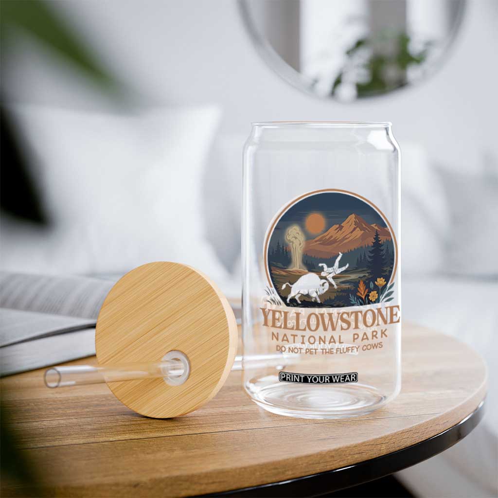 Yellowstone National Park Do Not Pet The Fluffy Cows Glass Can Amusing Bison Encounter Campsite Toss