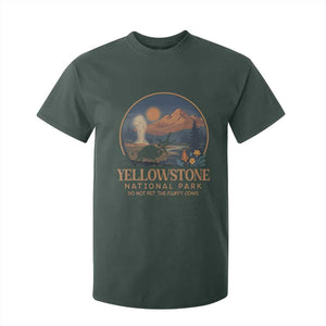 Yellowstone National Park Do Not Pet The Fluffy Cows T Shirt For Kid Amusing Bison Encounter Campsite Toss