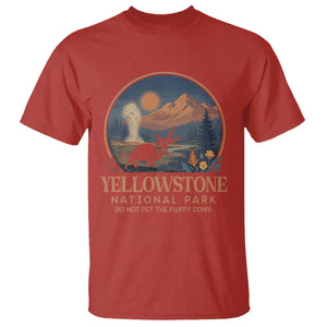 Yellowstone National Park Do Not Pet The Fluffy Cows T Shirt Amusing Bison Encounter Campsite Toss