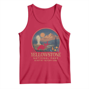 Yellowstone National Park Do Not Pet The Fluffy Cows Tank Top Amusing Bison Encounter Campsite Toss