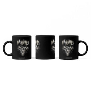 Funny Bigfoot Water Skiing Behind Nessie Coffee Mug Cryptid Lover
