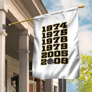 Six Historic Championship Seasons Garden Flag Vintage Football Fan Graphic