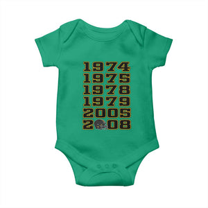 Six Historic Championship Seasons Baby Onesie Vintage Football Fan Graphic