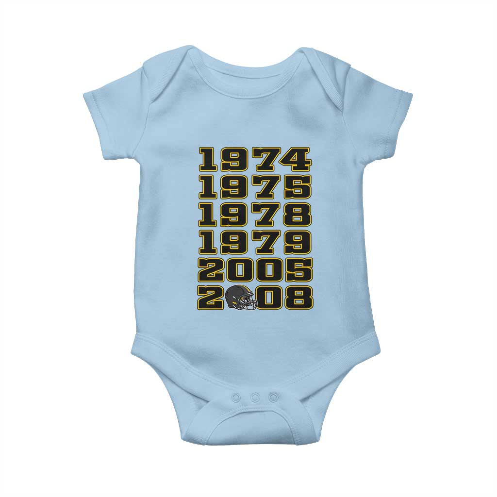 Six Historic Championship Seasons Baby Onesie Vintage Football Fan Graphic
