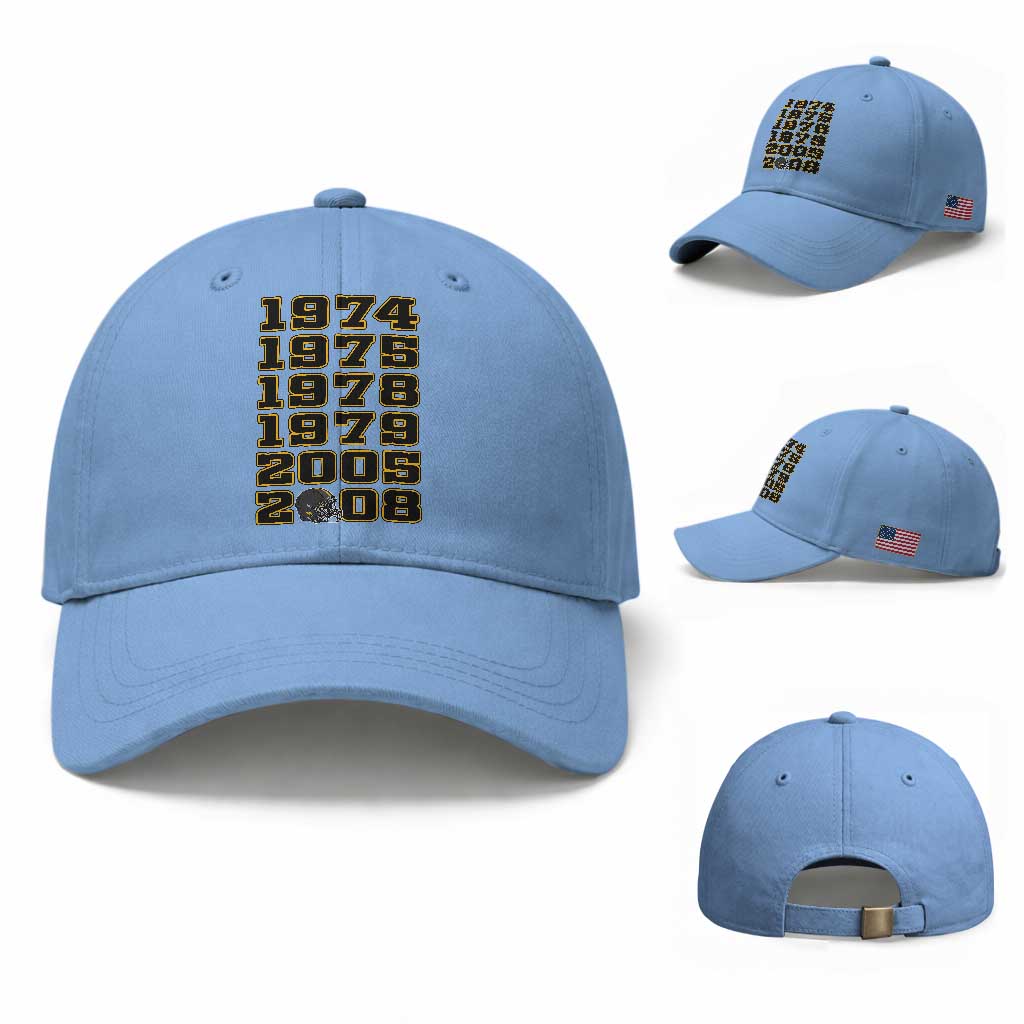 Six Historic Championship Seasons Baseball Cap Vintage Football Fan Graphic