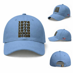 Six Historic Championship Seasons Baseball Cap Vintage Football Fan Graphic