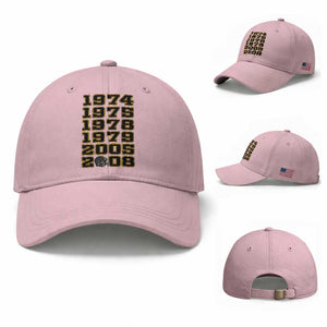 Six Historic Championship Seasons Baseball Cap Vintage Football Fan Graphic