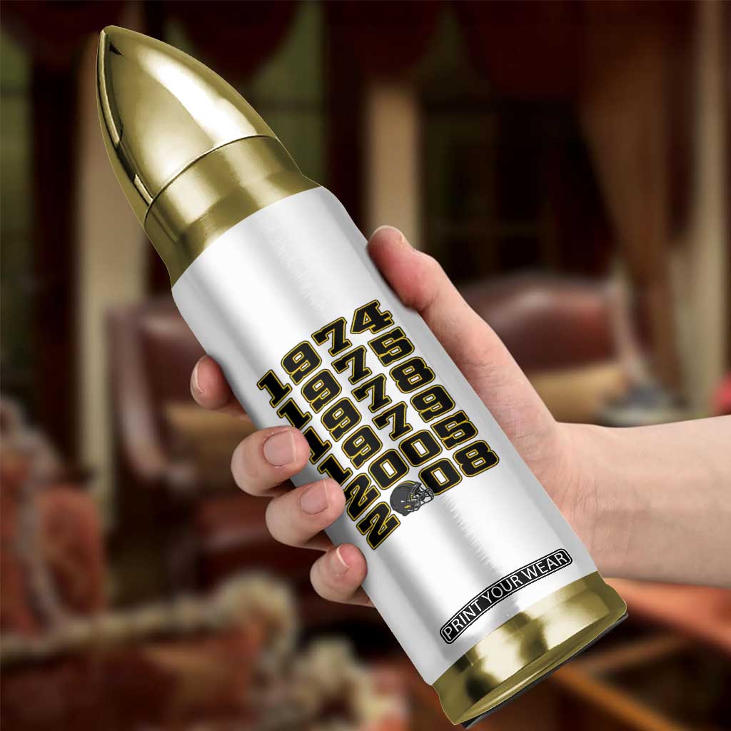 Six Historic Championship Seasons Bullet Tumbler Vintage Football Fan Graphic