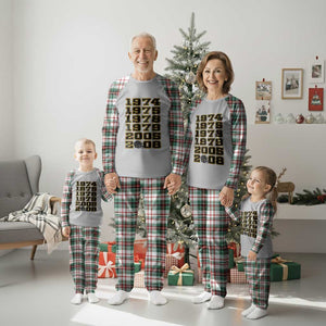 Six Historic Championship Seasons Plaid Pajama Set Vintage Football Fan Graphic