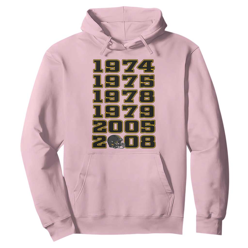 Six Historic Championship Seasons Hoodie Vintage Football Fan Graphic