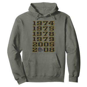 Six Historic Championship Seasons Hoodie Vintage Football Fan Graphic
