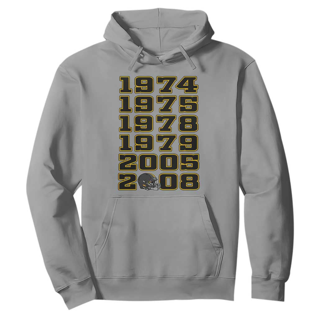 Six Historic Championship Seasons Hoodie Vintage Football Fan Graphic