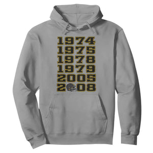 Six Historic Championship Seasons Hoodie Vintage Football Fan Graphic