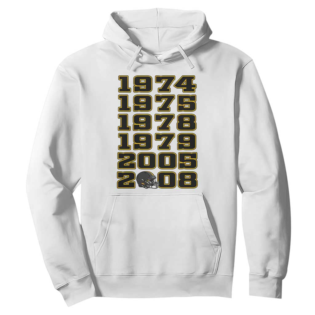 Six Historic Championship Seasons Hoodie Vintage Football Fan Graphic