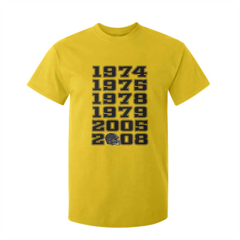 Six Historic Championship Seasons T Shirt For Kid Vintage Football Fan Graphic