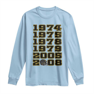 Six Historic Championship Seasons Long Sleeve Shirt Vintage Football Fan Graphic