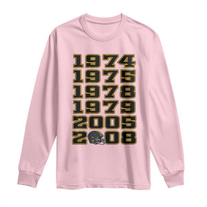 Six Historic Championship Seasons Long Sleeve Shirt Vintage Football Fan Graphic