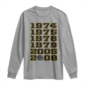 Six Historic Championship Seasons Long Sleeve Shirt Vintage Football Fan Graphic