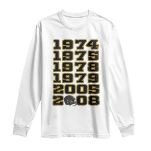 Six Historic Championship Seasons Long Sleeve Shirt Vintage Football Fan Graphic