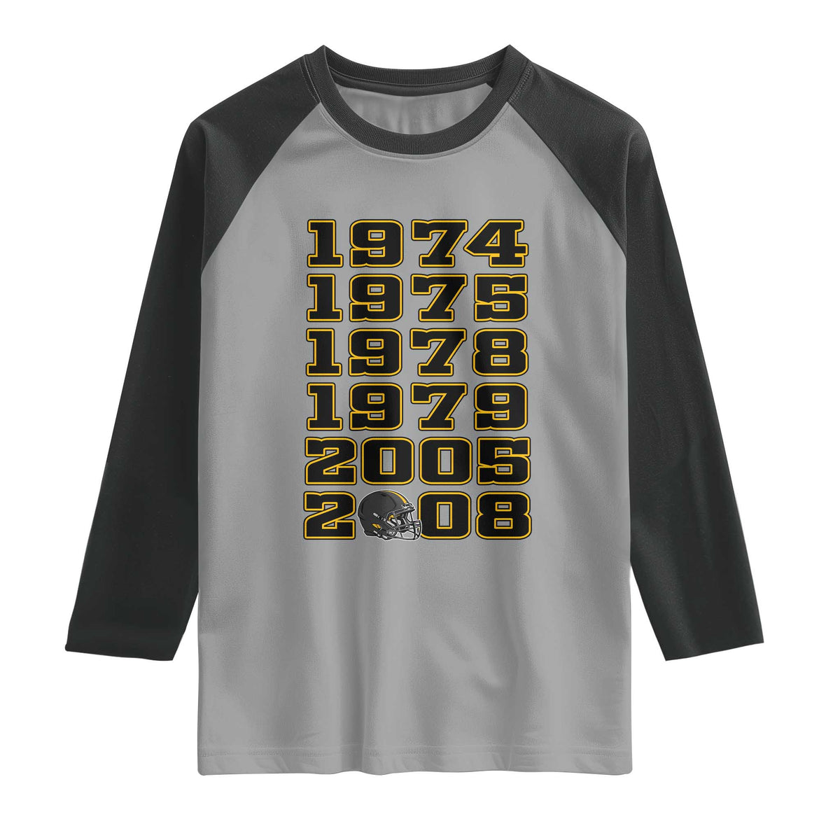 Six Historic Championship Seasons Raglan Shirt Vintage Football Fan Graphic