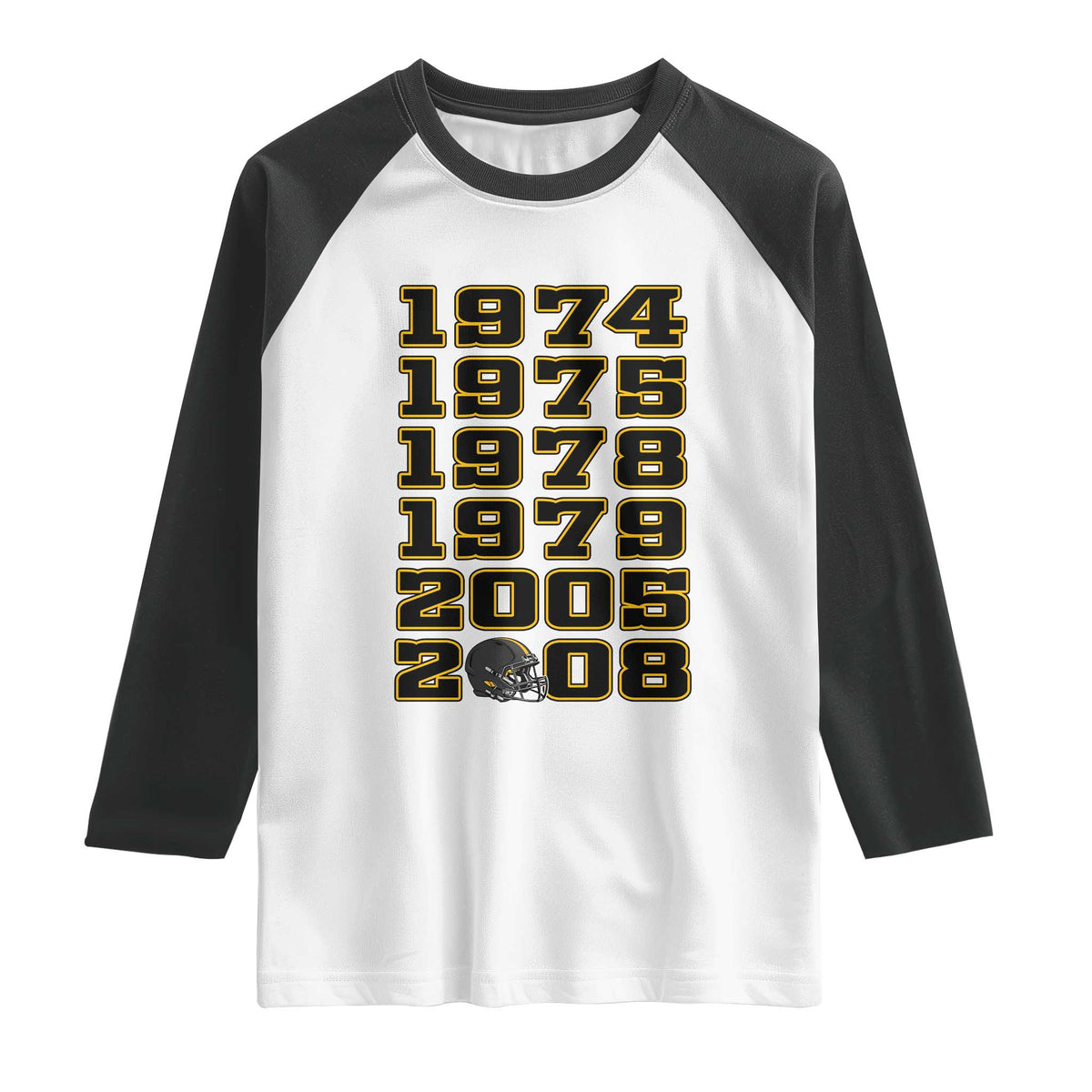 Six Historic Championship Seasons Raglan Shirt Vintage Football Fan Graphic