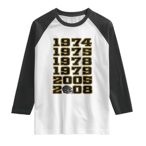 Six Historic Championship Seasons Raglan Shirt Vintage Football Fan Graphic