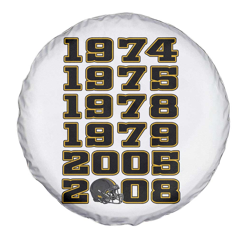 Six Historic Championship Seasons Spare Tire Cover Vintage Football Fan Graphic