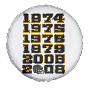 Six Historic Championship Seasons Spare Tire Cover Vintage Football Fan Graphic