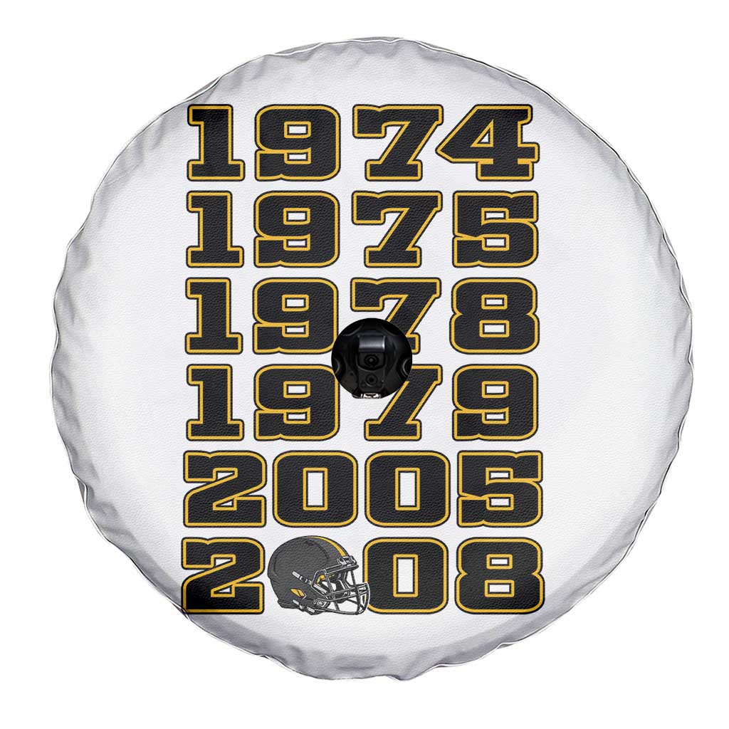 Six Historic Championship Seasons Spare Tire Cover Vintage Football Fan Graphic