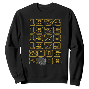 Six Historic Championship Seasons Sweatshirt Vintage Football Fan Graphic