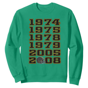 Six Historic Championship Seasons Sweatshirt Vintage Football Fan Graphic