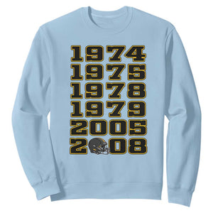 Six Historic Championship Seasons Sweatshirt Vintage Football Fan Graphic