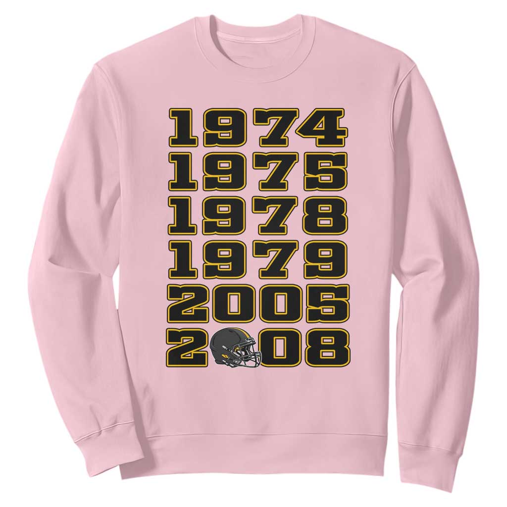Six Historic Championship Seasons Sweatshirt Vintage Football Fan Graphic