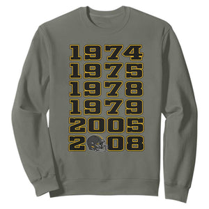 Six Historic Championship Seasons Sweatshirt Vintage Football Fan Graphic