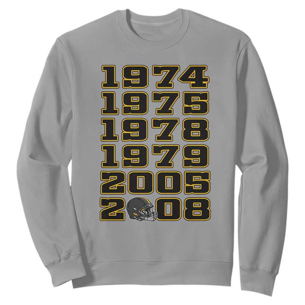 Six Historic Championship Seasons Sweatshirt Vintage Football Fan Graphic
