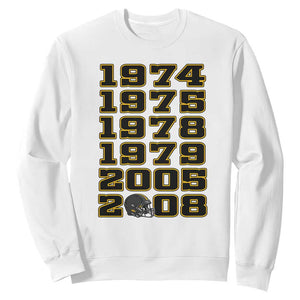 Six Historic Championship Seasons Sweatshirt Vintage Football Fan Graphic