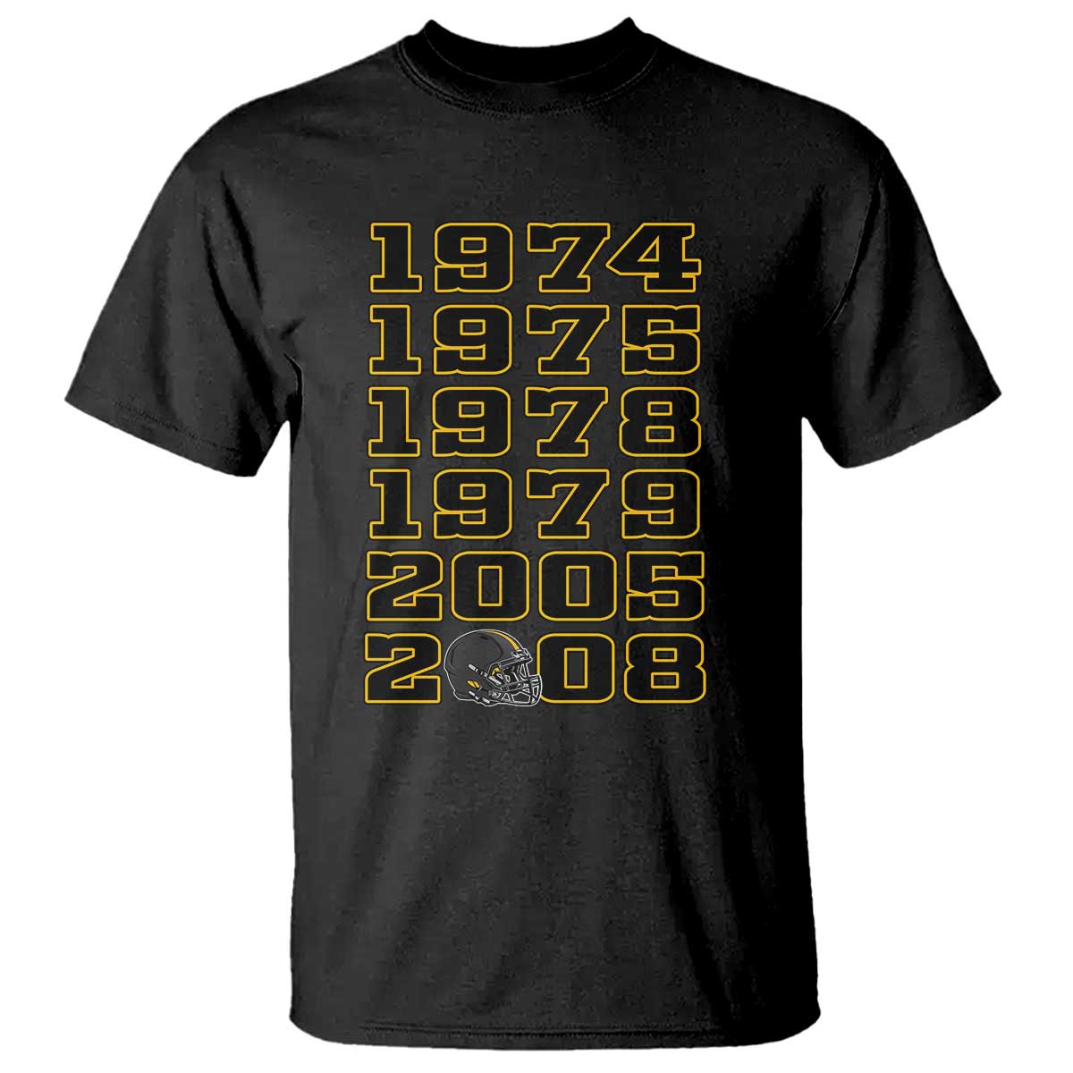 Six Historic Championship Seasons T Shirt Vintage Football Fan Graphic
