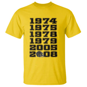Six Historic Championship Seasons T Shirt Vintage Football Fan Graphic